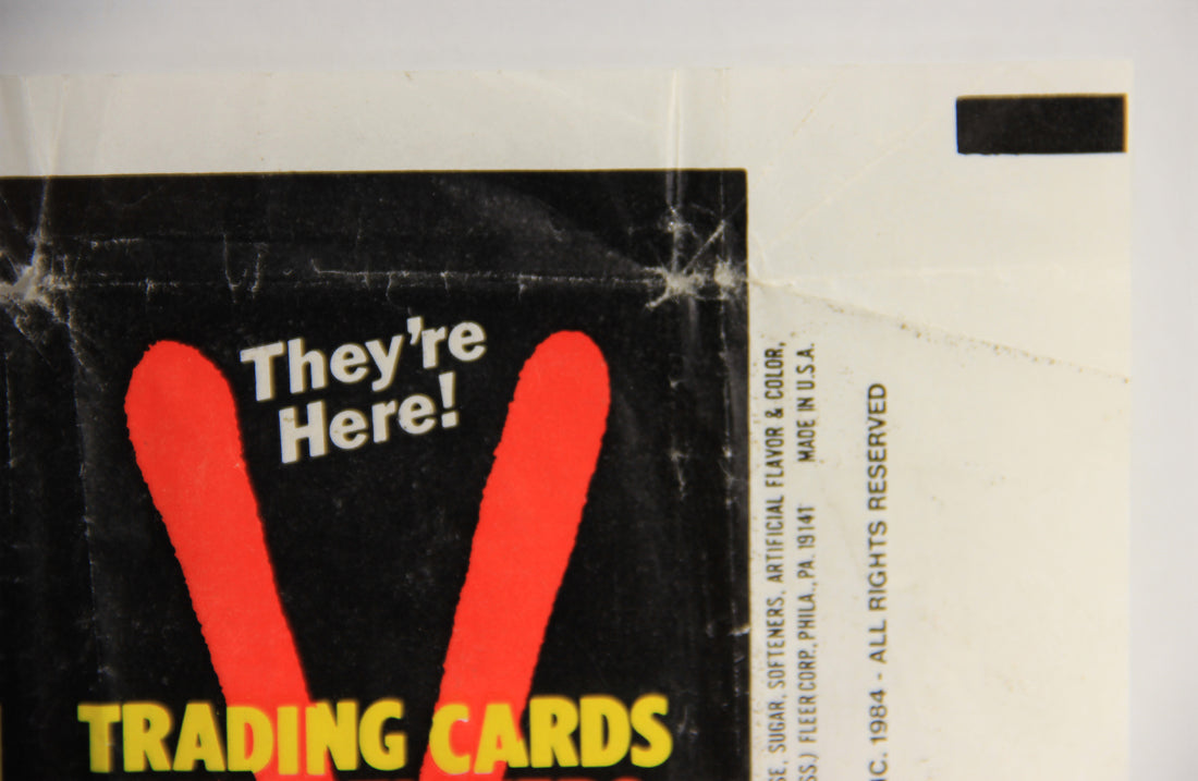V Series 1984 TV Trading Card Wax Wrapper ENG Fleer L021555