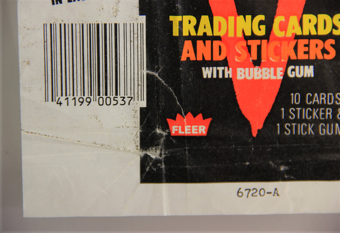 V Series 1984 TV Trading Card Wax Wrapper ENG Fleer L021555