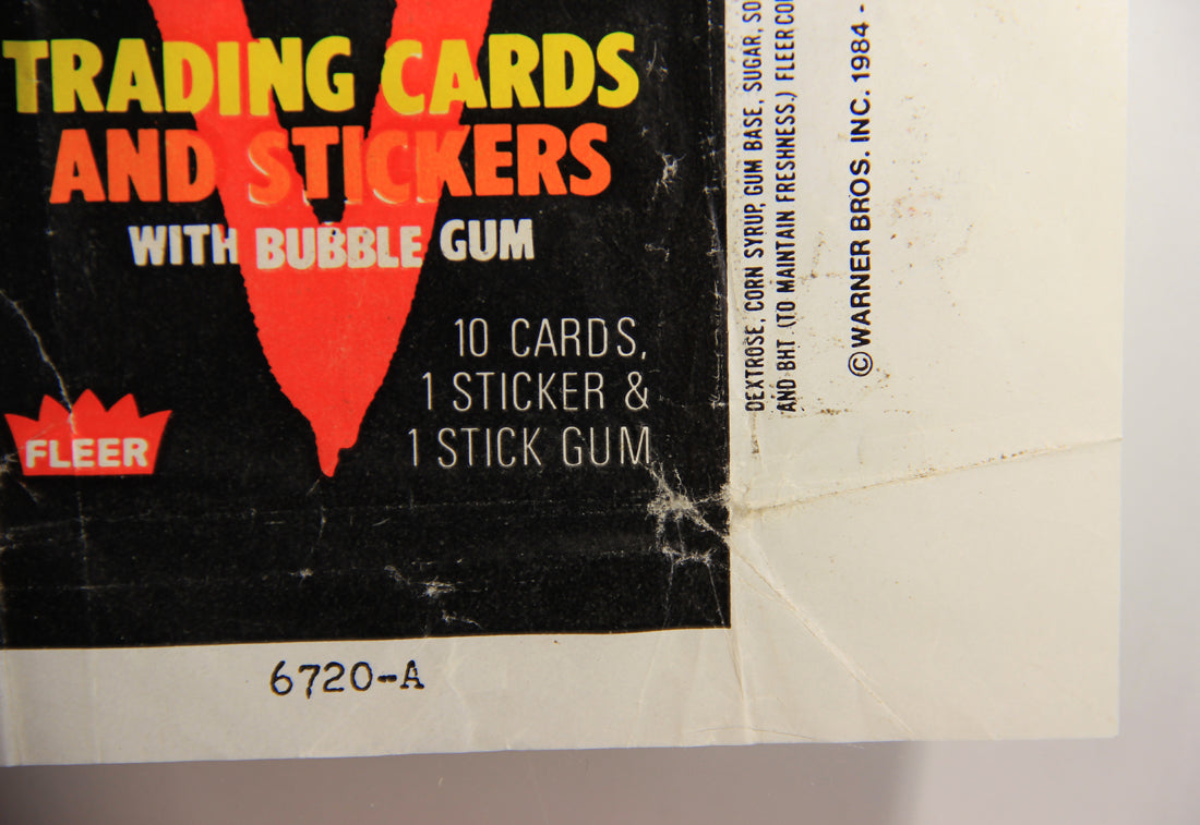 V Series 1984 TV Trading Card Wax Wrapper ENG Fleer L021555