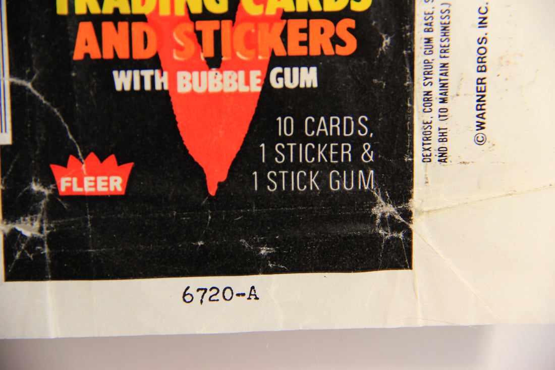 V Series 1984 TV Trading Card Wax Wrapper ENG Fleer L021555