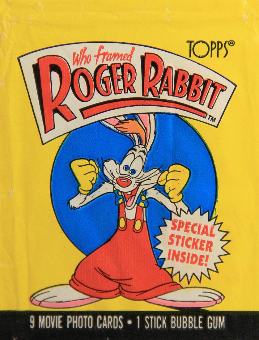 Who Framed Roger Rabbit 1988 Trading Card Wax Wrapper ENG Topps L021556
