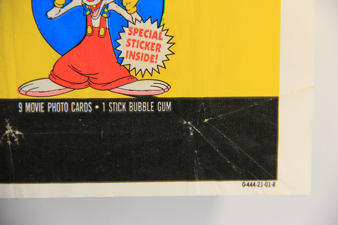 Who Framed Roger Rabbit 1988 Trading Card Wax Wrapper ENG Topps L021556