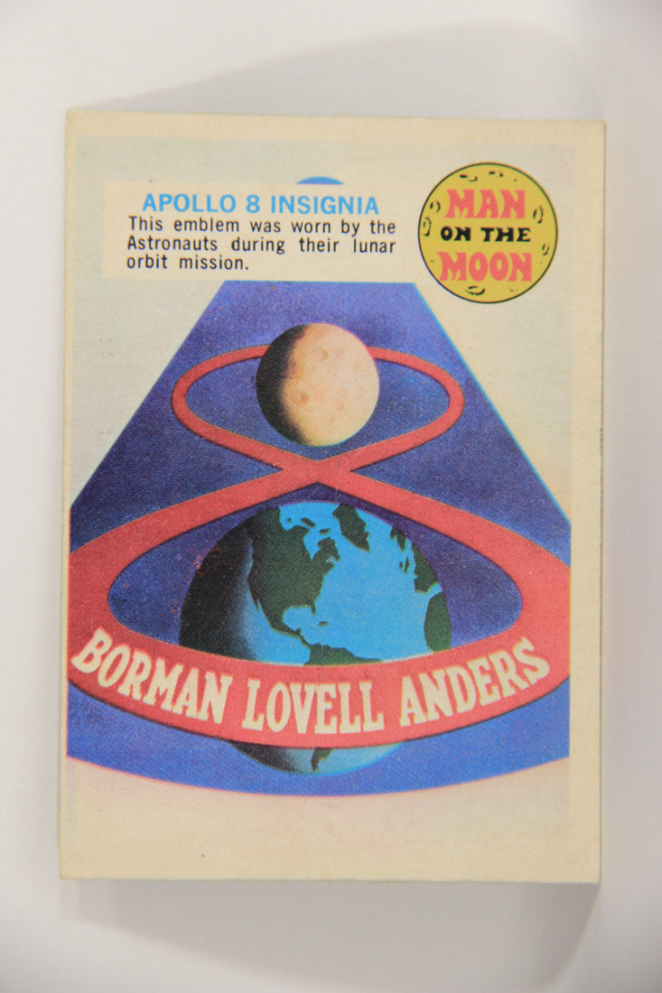 Man On The Moon 1969 Trading Card #47B Apollo 8 Insignia ENG O-Pee-Chee L021607
