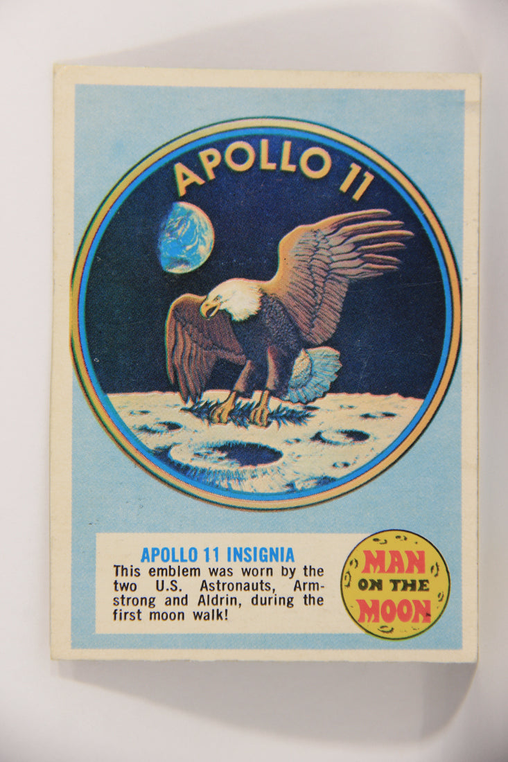 Man On The Moon 1969 Trading Card #69 Apollo 11 Insignia ENG O-Pee-Chee L021626