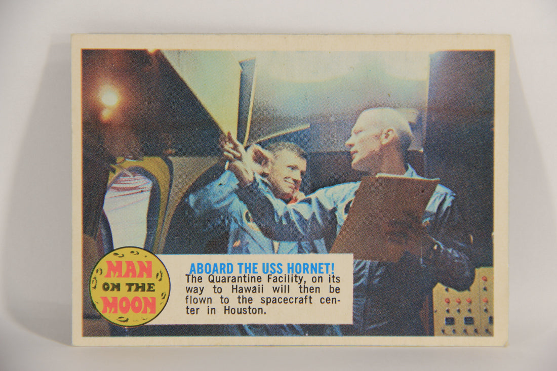 Man On The Moon 1969 Trading Card #71 Aboard the USS Hornet ENG O-Pee-Chee L021627