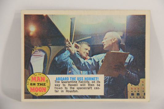 Man On The Moon 1969 Trading Card #71 Aboard the USS Hornet ENG O-Pee-Chee L021627