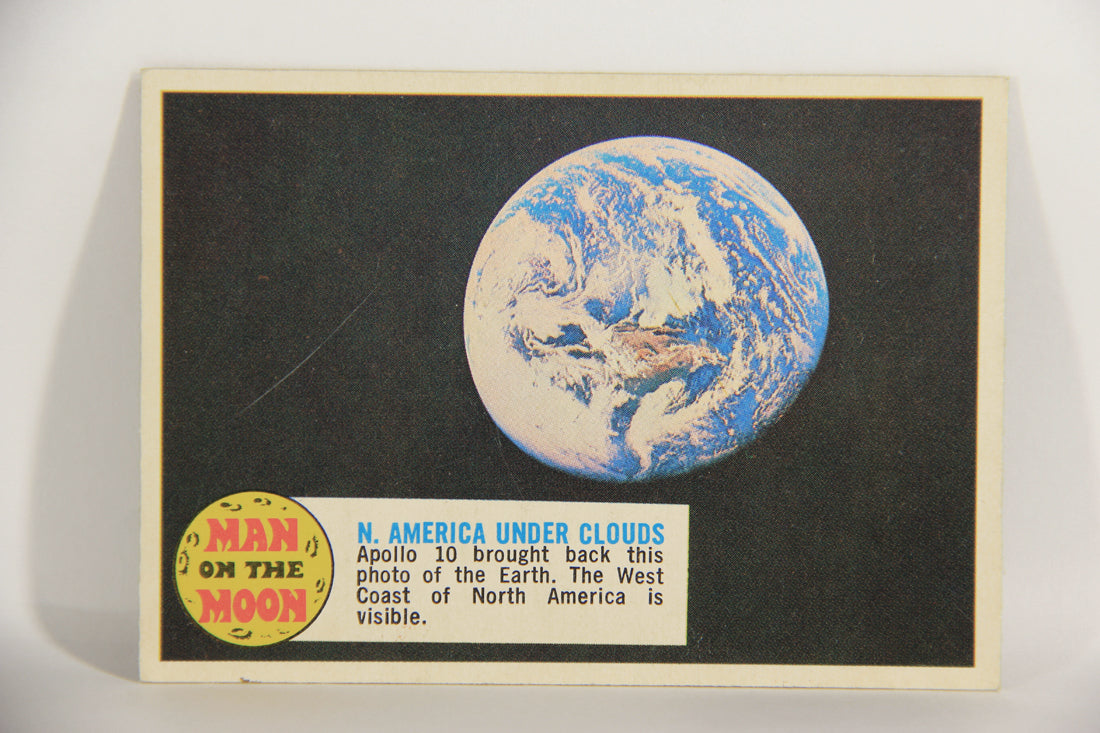 Man On The Moon 1969 Card #85 North America Under Clouds ENG O-Pee-Chee L021634