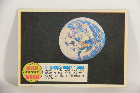 Man On The Moon 1969 Card #85 North America Under Clouds ENG O-Pee-Chee L021634