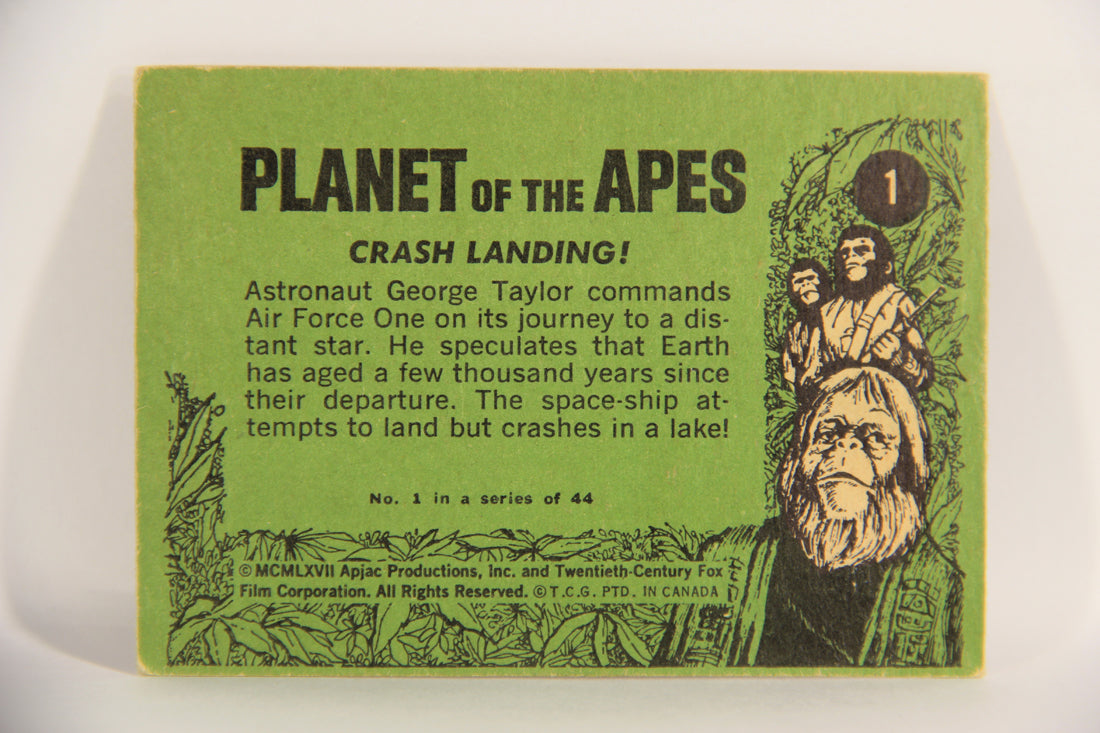 Planet Of The Apes 1969 Trading Card #1 Crash Landing ENG O-Pee-Chee L021640