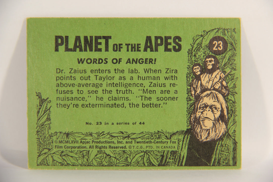 Planet Of The Apes 1969 Trading Card #23 Words Of Anger ENG O-Pee-Chee L021652