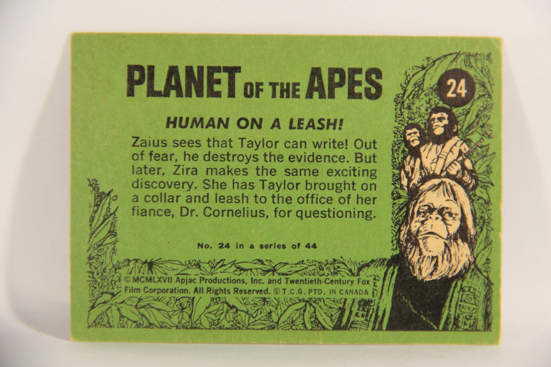 Planet Of The Apes 1969 Trading Card #24 Human On A Leash ENG O-Pee-Chee L021653
