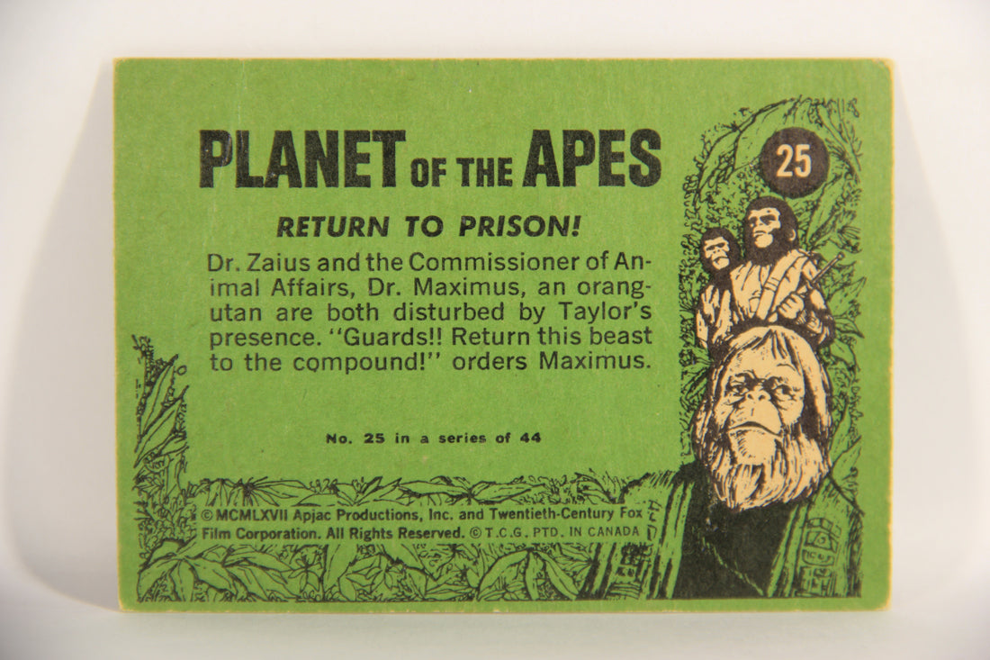 Planet Of The Apes 1969 Trading Card #25 Return To Prison ENG O-Pee-Chee L021654