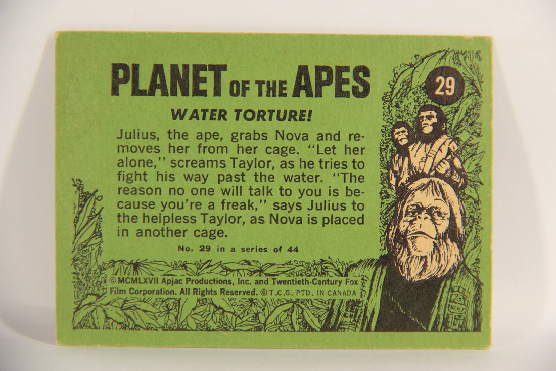 Planet Of The Apes 1969 Trading Card #29 Water Torture ENG O-Pee-Chee L021656