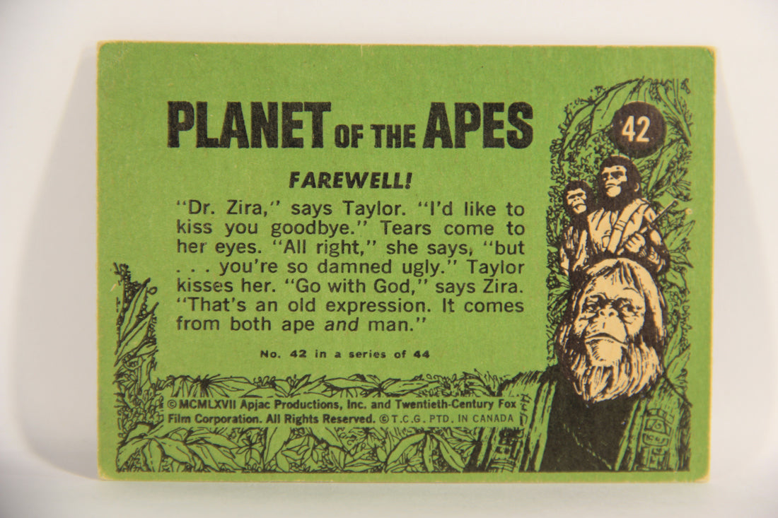 Planet Of The Apes 1969 Trading Card #42 Farewell ENG O-Pee-Chee L021660