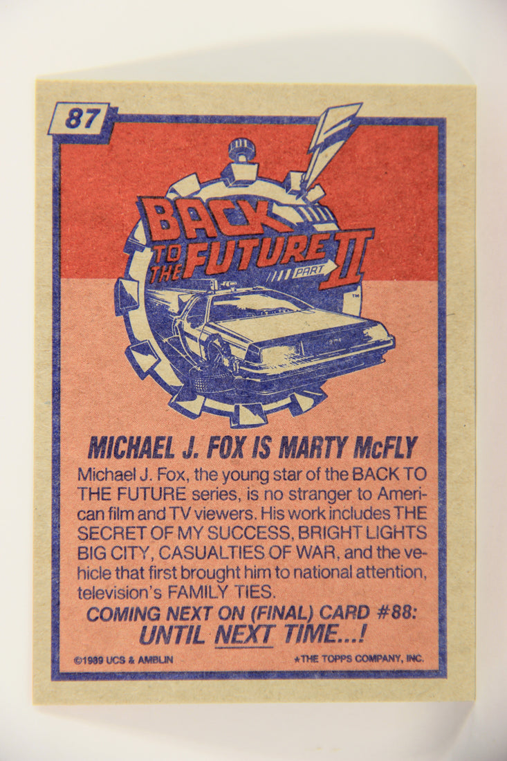 Back To The Future II 1989 Trading Card #87 Michael J Fox Is Marty McFly L021662