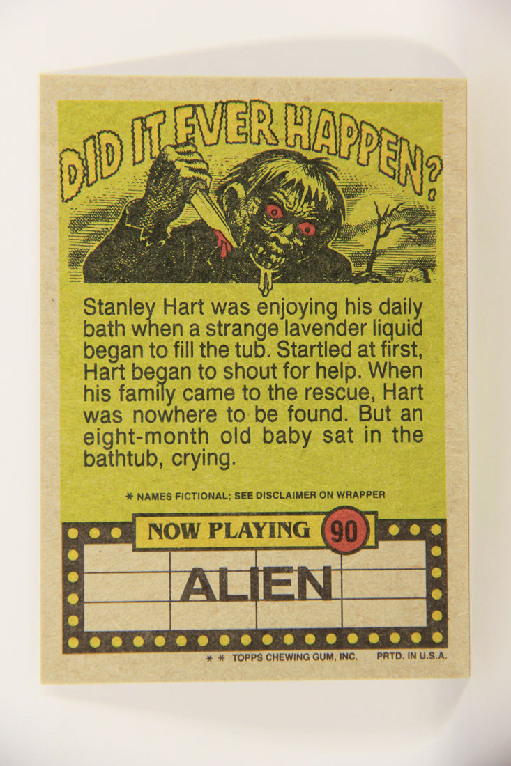 Fright Flicks 1988 Trading Card #90 Thank You Thank You Thank You - Alien Topps L021667
