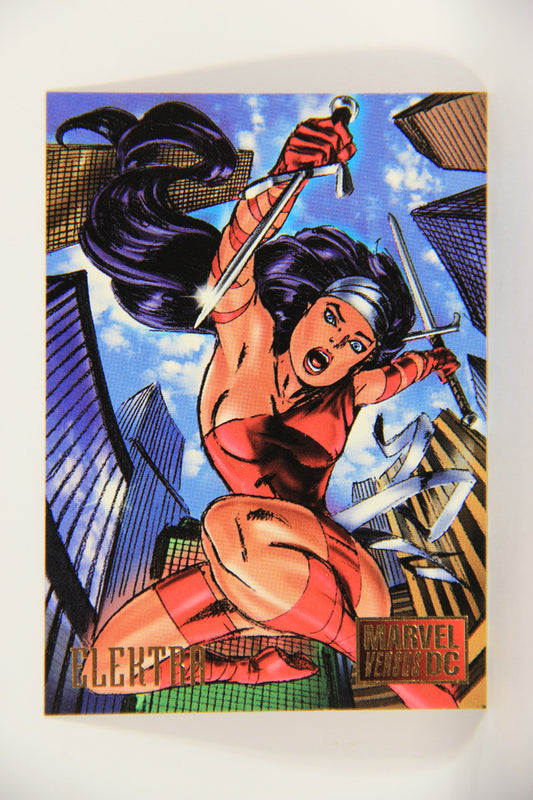 DC Versus Marvel Comics 1995 Trading Card #3 Elektra ENG L021671