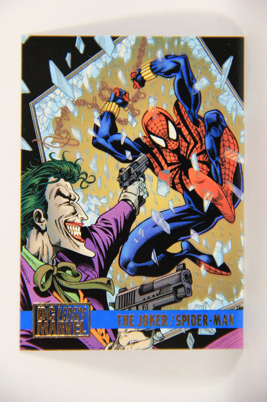DC Versus Marvel Comics 1995 Trading Card #78 The Joker Vs Spider-Man ENG L021672