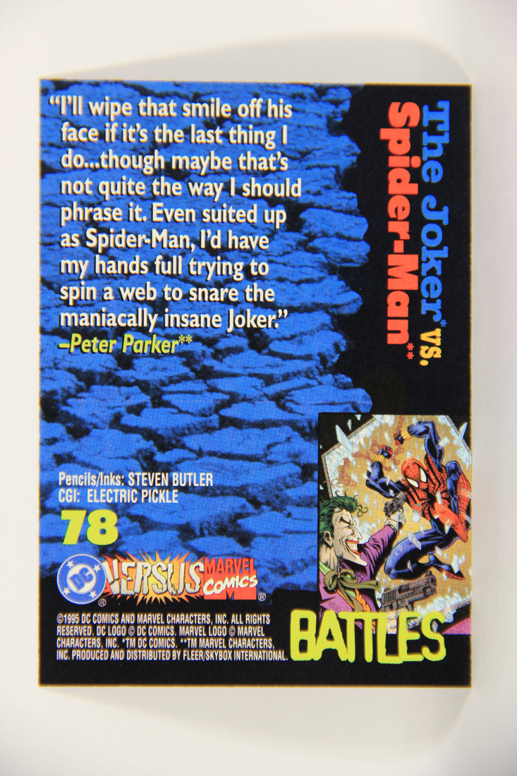 DC Versus Marvel Comics 1995 Trading Card #78 The Joker Vs Spider-Man ENG L021672