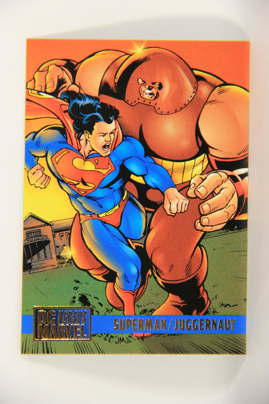 DC Versus Marvel Comics 1995 Trading Card #80 Superman Vs Juggernaut ENG L021673
