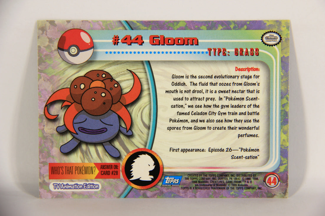 Pokémon Card Gloom #44 TV Animation Blue Logo 1st Print ENG Topps L021677