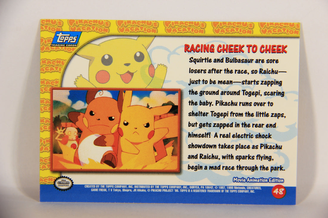 Pokémon Card First Movie #48 Racing Cheek To Cheek Blue Logo 1st Print ENG L021684