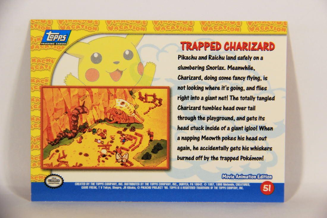 Pokémon Card First Movie #51 Trapped Charizard Blue Logo 1st Print ENG Topps L021685