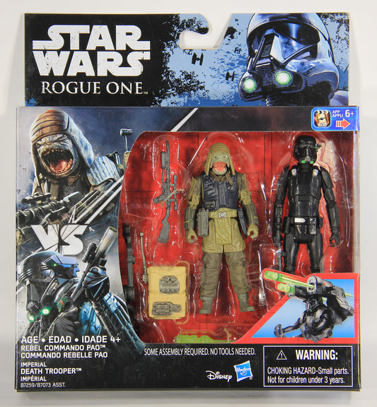 Star Wars Rebel Commando Pao VS Death Trooper Rogue One 2-Pack Action Figures L021694