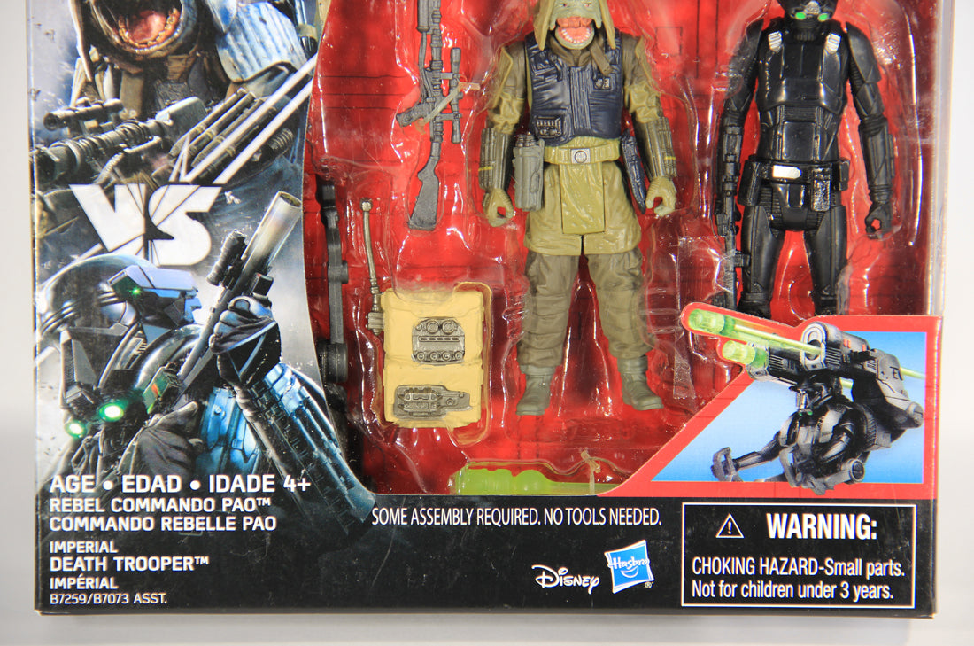 Star Wars Rebel Commando Pao VS Death Trooper Rogue One 2-Pack Action Figures L021694