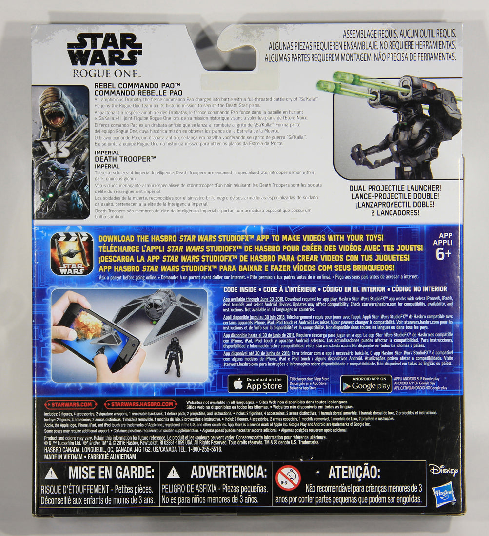 Star Wars Rebel Commando Pao VS Death Trooper Rogue One 2-Pack Action Figures L021694
