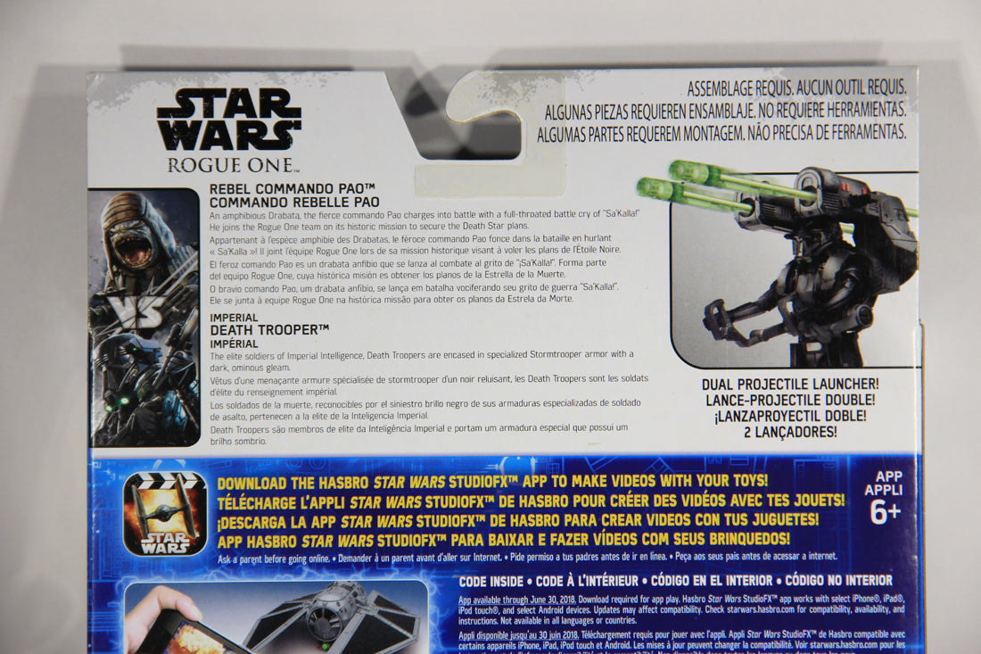 Star Wars Rebel Commando Pao VS Death Trooper Rogue One 2-Pack Action Figures L021694
