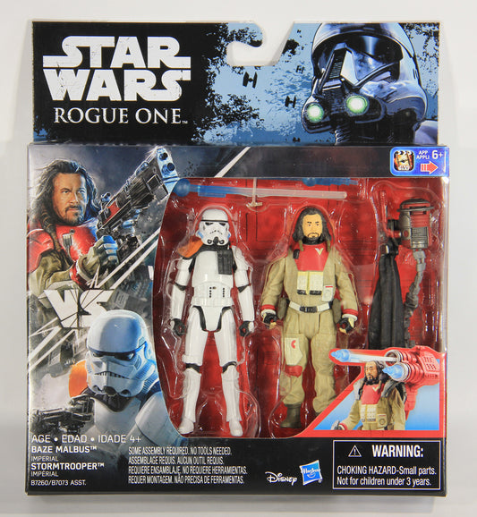 Star Wars Baze Malbus VS Imperial Stormtrooper Rogue One 2-Pack Action Figures L021695