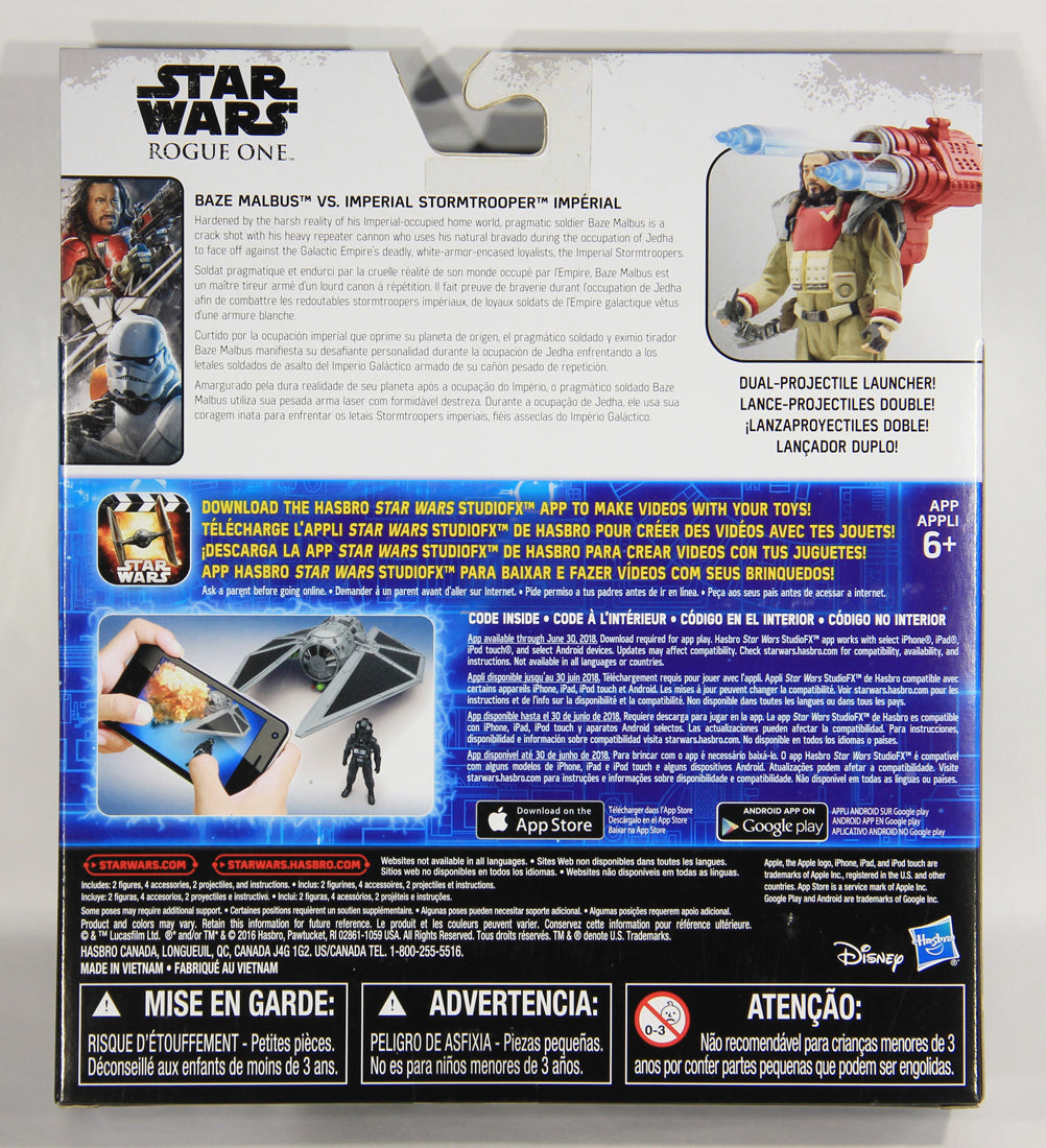 Star Wars Baze Malbus VS Imperial Stormtrooper Rogue One 2-Pack Action Figures L021695