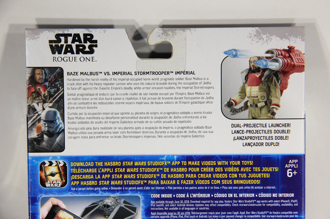 Star Wars Baze Malbus VS Imperial Stormtrooper Rogue One 2-Pack Action Figures L021695
