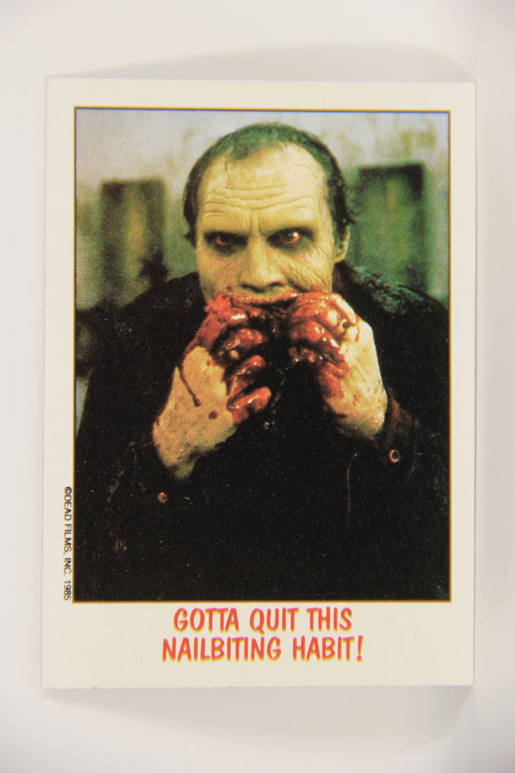 Fright Flicks 1988 Card #3 Gotta Quit This Nailbiting Habit - Day Of The Dead ENG Topps L021706
