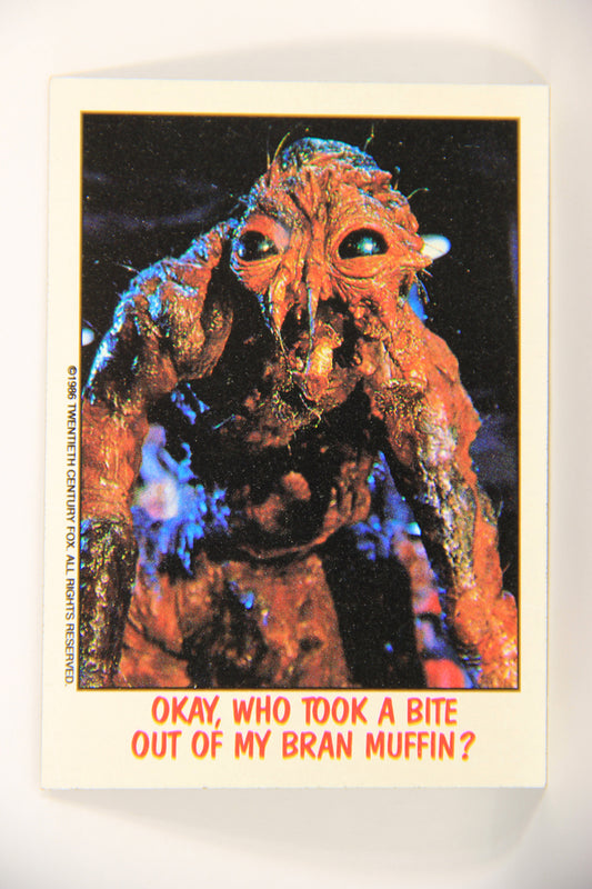 Fright Flicks 1988 Card #9 Okay Who Took A Bite Out Of My Bran Muffin ENG Topps L021711