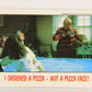 Fright Flicks 1988 Card #12 I Ordered A Pizza Not A Pizza Face NOES ENG Topps L021713