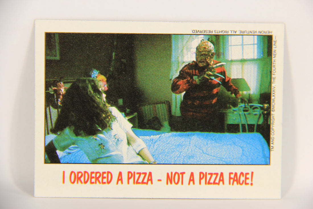 Fright Flicks 1988 Card #12 I Ordered A Pizza Not A Pizza Face NOES ENG Topps L021713