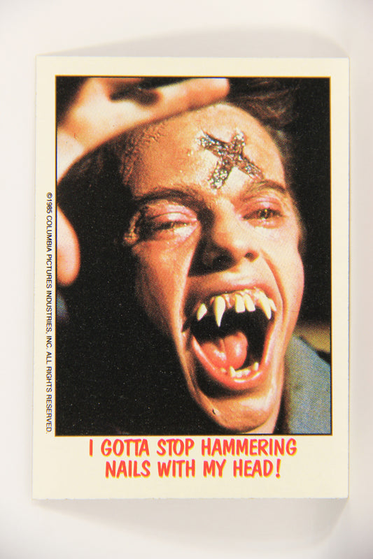 Fright Flicks 1988 Card #13 I Gotta Stop Hammering Nails With My Head ENG Topps L021714