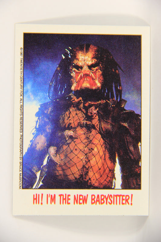 Fright Flicks 1988 Trading Card #16 Hi I'm The New Babysitter - Predator ENG Topps L021716