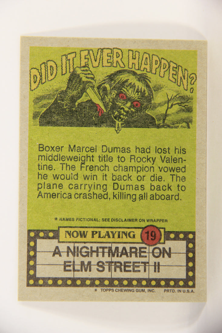 Fright Flicks 1988 Card #19 Let Your Fingers Do The Walking - NOES 2 ENG Topps L021718