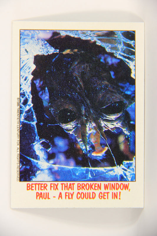 Fright Flicks 1988 Card #20 Better Fix That Broken Window Paul A Fly Could Get In Topps L021719