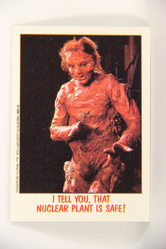 Fright Flicks 1988 Card #22 I Tell You That Nuclear Plant Is Safe - The Fly ENG Topps L021721