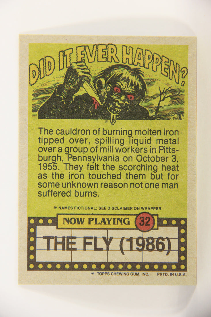 Fright Flicks 1988 Card #32 Hello I'm From Acme Pest Control - The Fly ENG Topps L021727