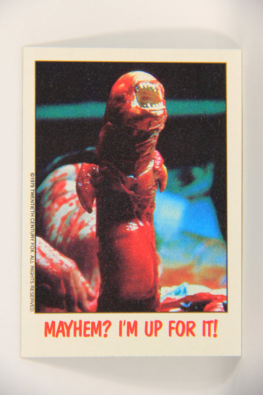 Fright Flicks 1988 Trading Card #34 Mayhem I'm Up For It - Alien ENG Topps L021728