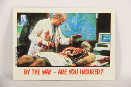 Fright Flicks 1988 Card #42 By The Way Are You Insured - Day Of The Dead ENG Topps L021731