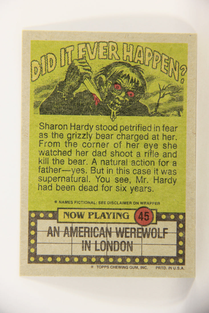 Fright Flicks 1988 Card #45 Dishwashing Liquid I'm Soaking In It - AAWIL ENG Topps L021734