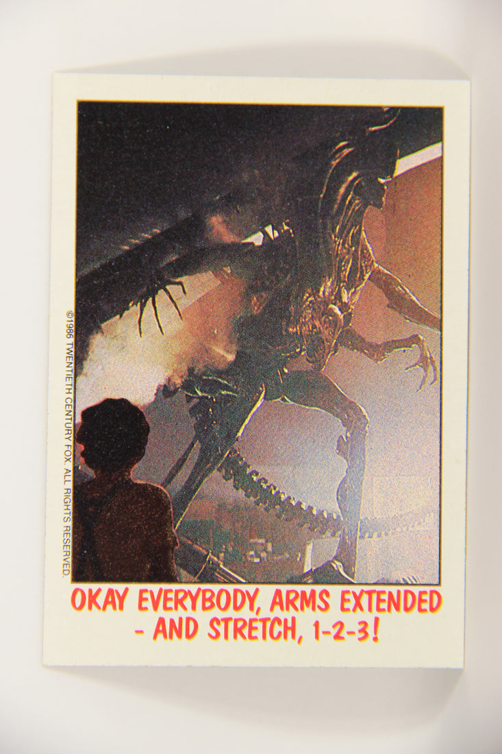 Fright Flicks 1988 Card #50 Okay Everybody Arms Extended And Stretch 1-2-3 ENG Topps L021736