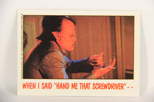 Fright Flicks 1988 Card #55 When I Said Hand Me That Screwdriver ENG Topps L021739