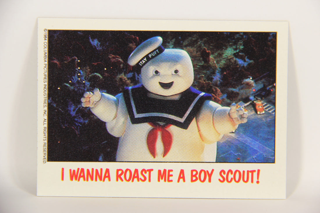 Fright Flicks 1988 Card #60 I Wanna Roast Me A Boy Scout - Ghostbusters ENG Topps L021743